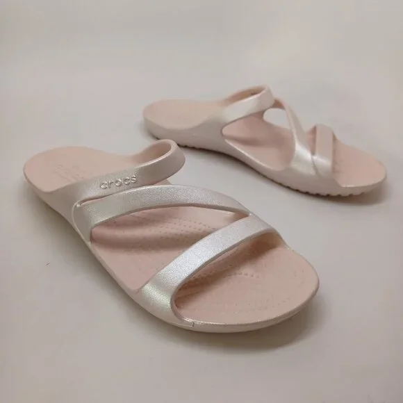 Crocs Sandals Kadee II Pink Pearl Slip On Casual Iconic Comfort Shoes Womens 9 - Picture 8 of 14